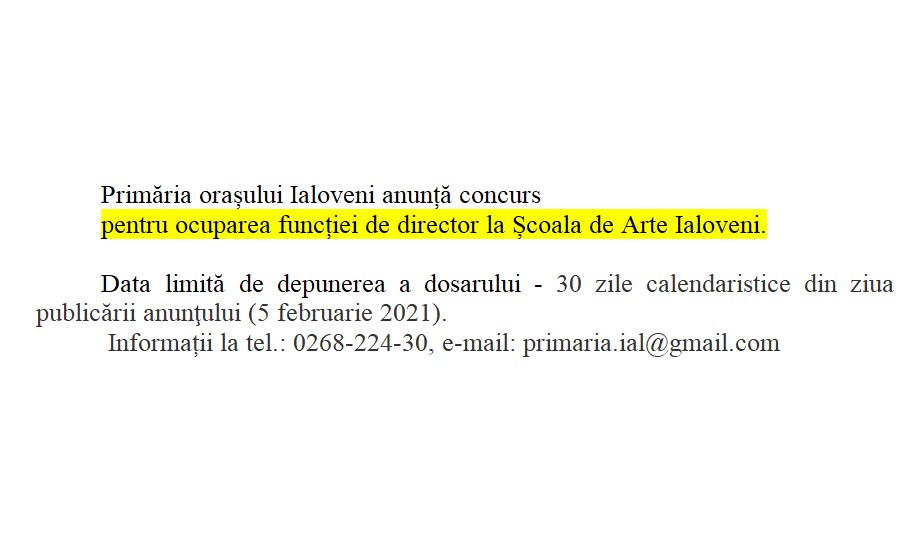 APL Ialoveni face angajări de manageri. Concursuri la două întreprinderi municipale 7 scoala arte