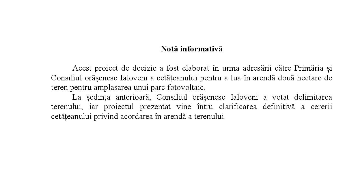 nota informativa licitare 2 ha