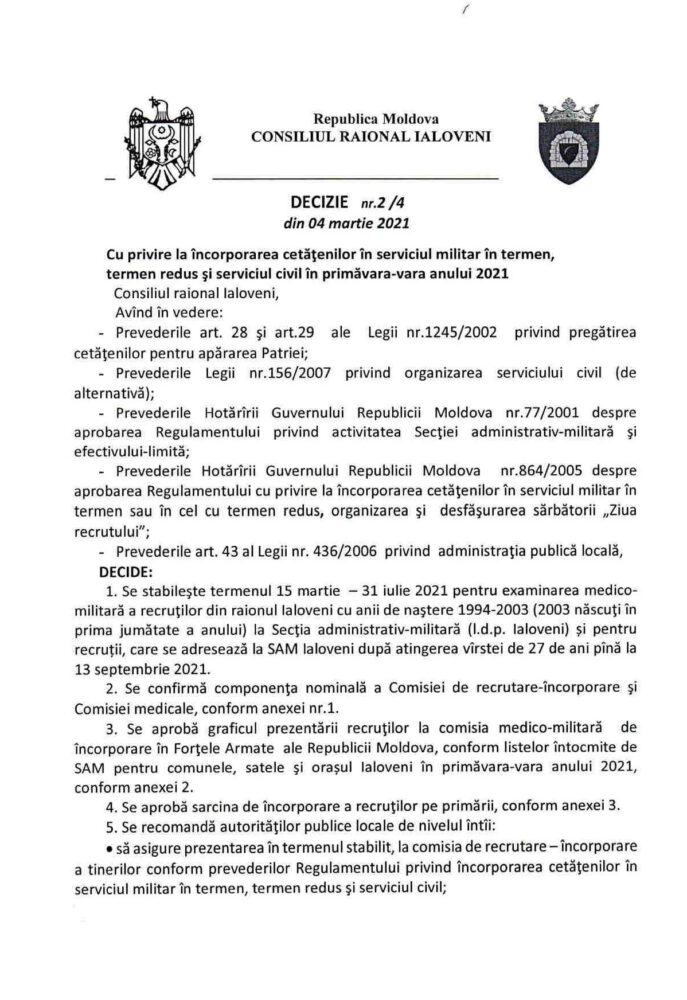 Doar 50 de tineri din raionul Ialoveni merg în această primăvară la armată 3 recrutarea de primavara 3