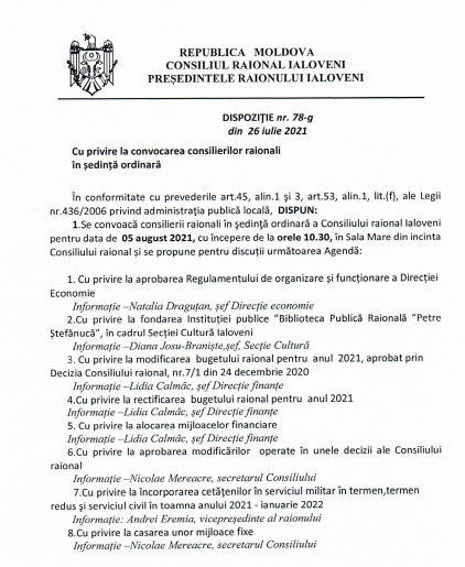 Consilierii raionali se întrunesc în ședință săptămâna viitoare. Subiectele de pe ordinea de zi 2 Capturasedinta