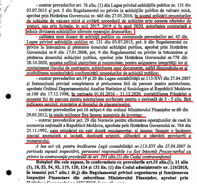 DOC// Nereguli în achizițiile publice ale Primăriei Ialoveni. Partea III 2 Inspectia financiara 3 articol