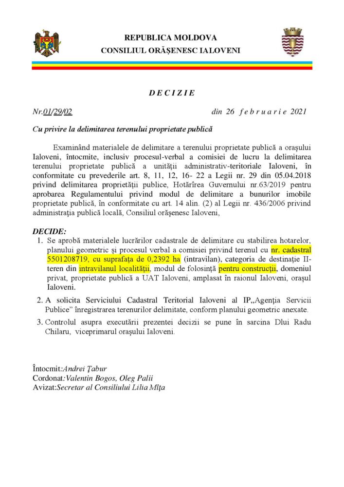 Terenul de lângă rezervoarele de apă din Albeni,ale APĂ Canal în proces de delimitare imobiliară 4 decizii delimitare terenuri 26 feb 2021 page 002