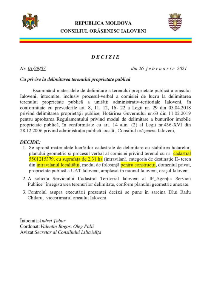 Peste 2 hectare de teren aferent construcțiie ruinate, cunoscută ca „spitalul din nucari” 4 decizii delimitare terenuri 26 feb 2021 page 007