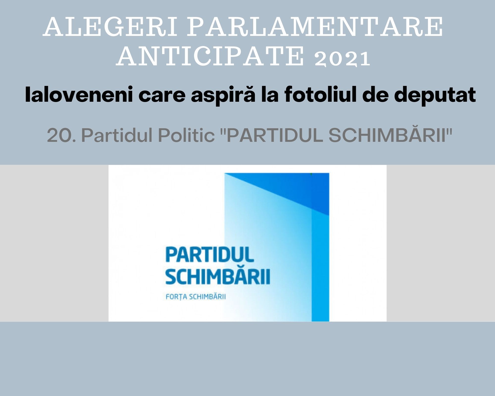 partidul schimbarii 2021