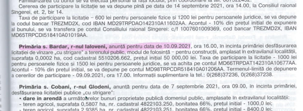 Un teren pentru construcții de la intrarea în satul Bardar, scos repetat la licitație 3 235736158 566660598109600 4344846470831579642 n