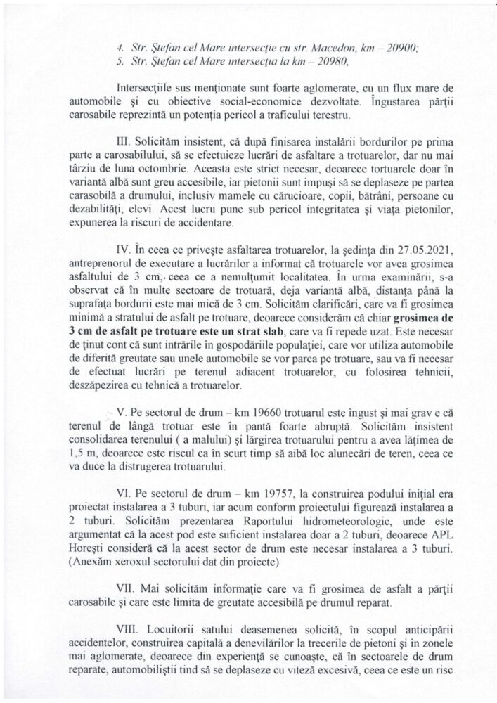 DOC// După Zîmbreni, și locuitorii din Horești se arată nemulțumiți de modul în care se repară Coridorul 16 8 horesti 2