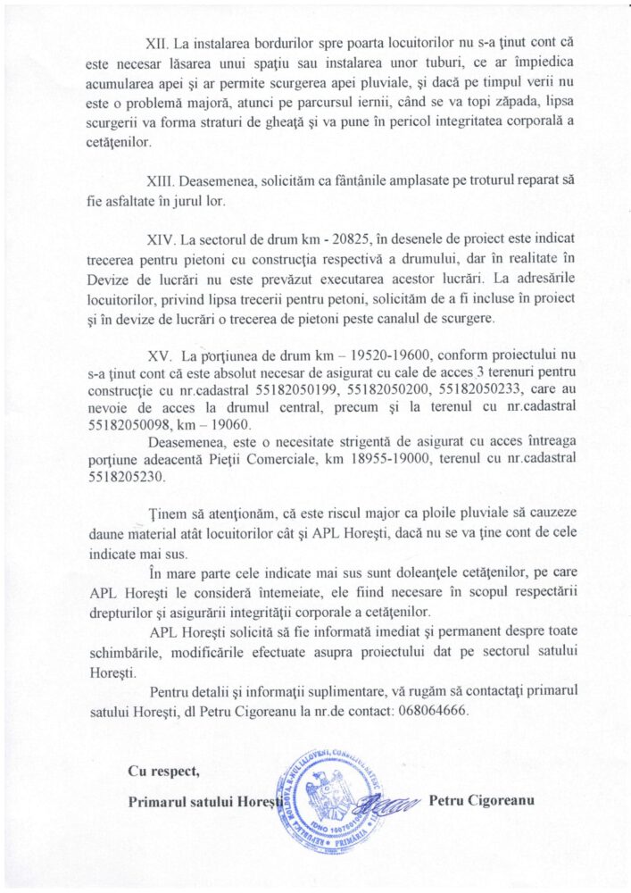 DOC// După Zîmbreni, și locuitorii din Horești se arată nemulțumiți de modul în care se repară Coridorul 16 10 horesti 4