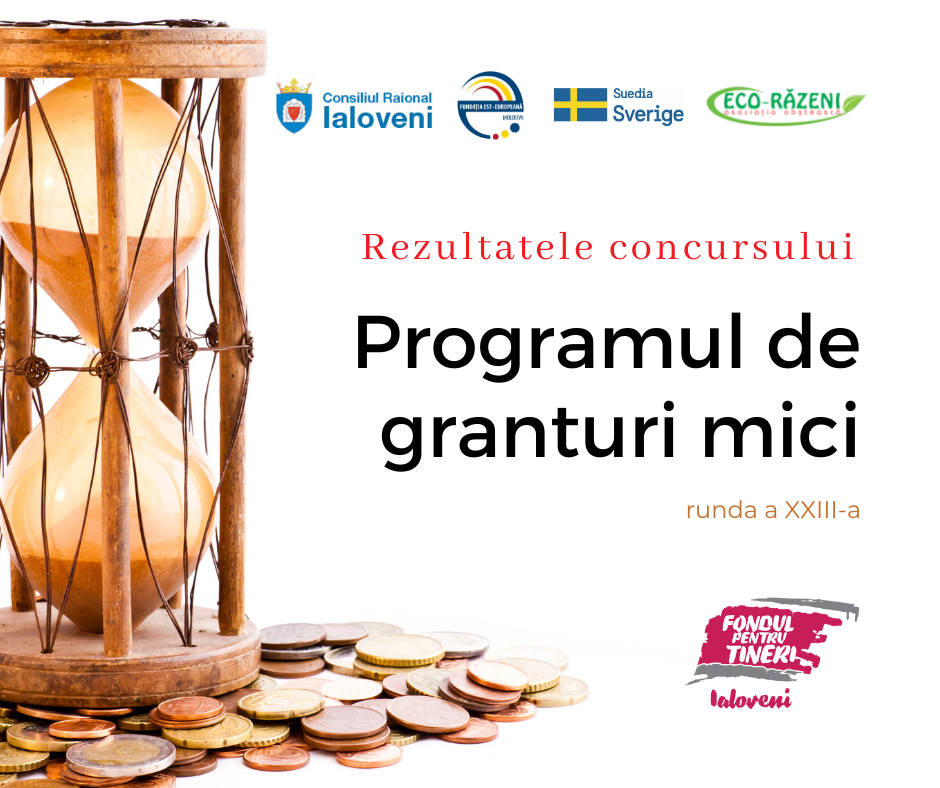 Finanțare de peste 200 de mii de lei pentru 24 de proiecte depuse de tinerii din raionul Ialoveni 1 FB rezultate concurs runda XXIII