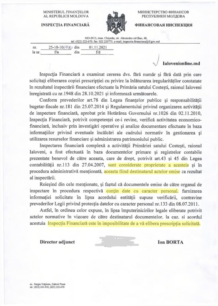 acces la informatie inspectia financiara 1