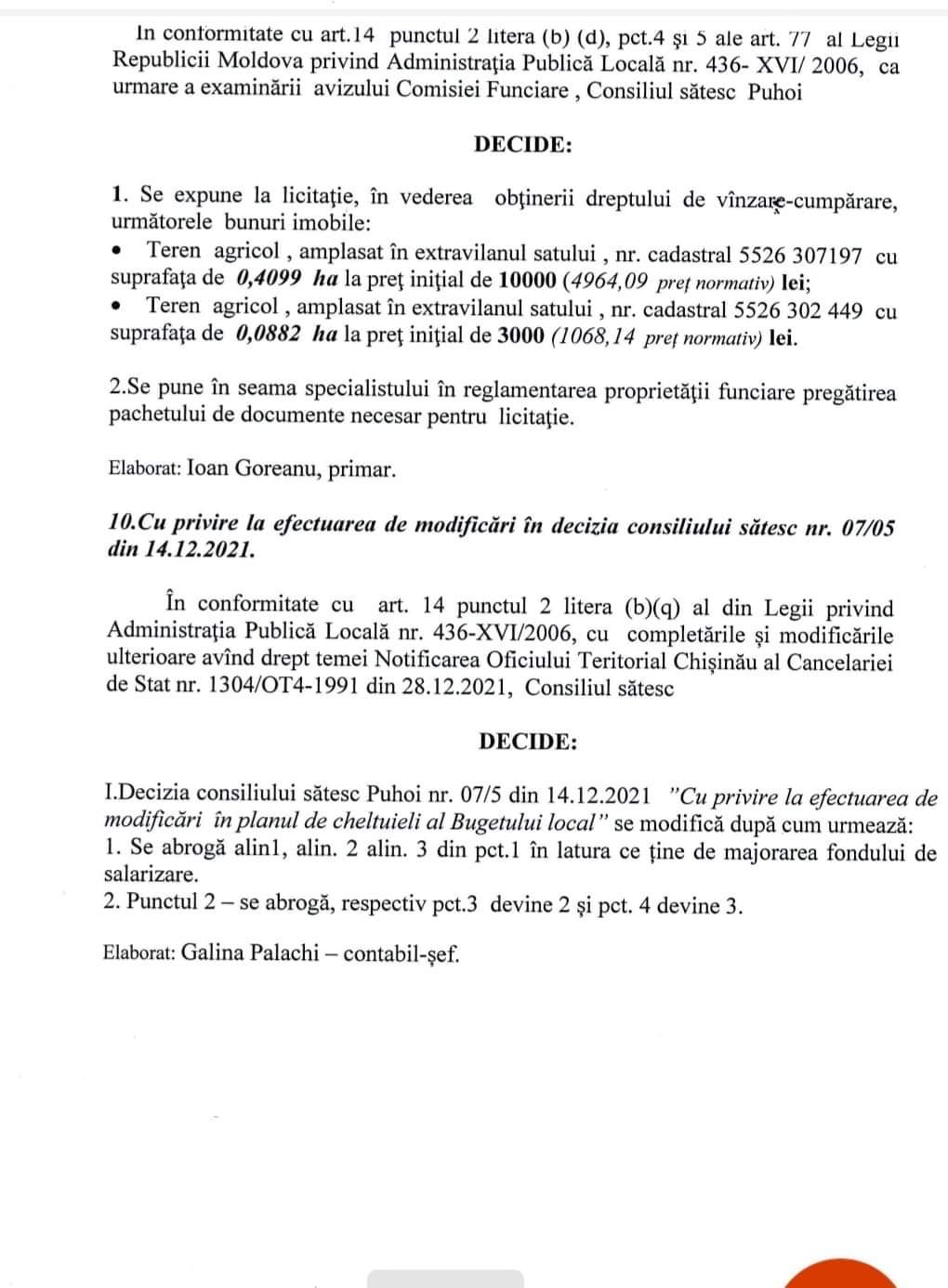 Ședința Consiliului, convocată la Puhoi. Majorarea indemnizației consilierilor - pe ordinea de zi 7 FB IMG 1644933896173