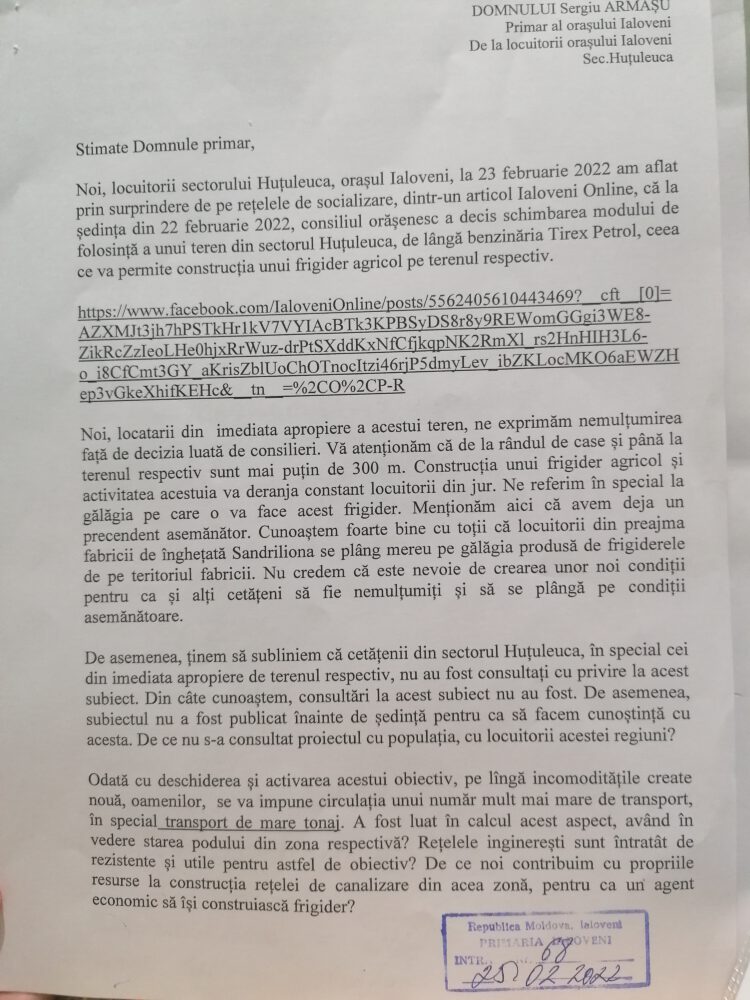 Locuitori din sectorul Huțuleuca, nemulțumiți de faptul că în zonă urmează să fie construit un frigider 3 IMG 20220226 171727