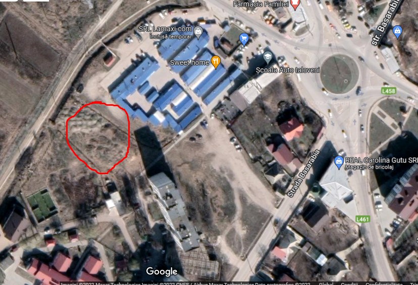 Solicitare de construcție a unui bloc cu 7 ETAJE și parter pe strada N. Testimițeanu (în spate la piață) 6 gmaps Teren 6 modificare PUG