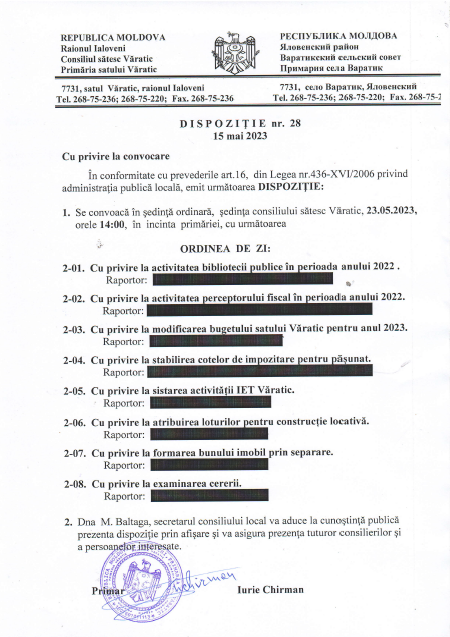 Consilierii din Gangura și Văratic sunt convocați la ședința ordinară 3 Screenshot 2023 05 18 10.18.43