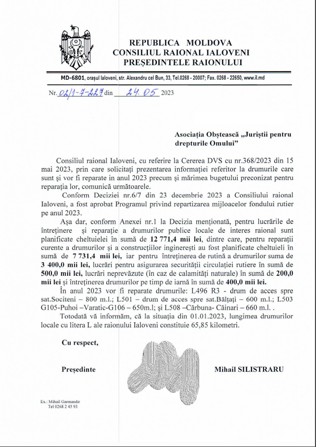 (DOC) Patru tronsoane de drum vor fi reparate în acest an de către Consiliul Raional Ialoveni 2 Screenshot 2023 05 27 00.18.51