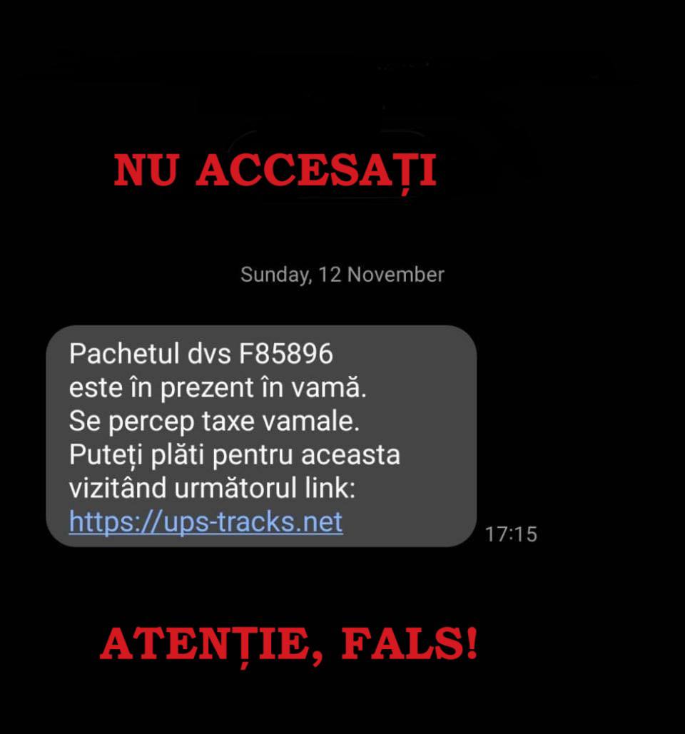 Escrocherie prin SMS. Serviciul Vamal atenționează cetățenii să nu se lase manipulați 1 serviciul vamal