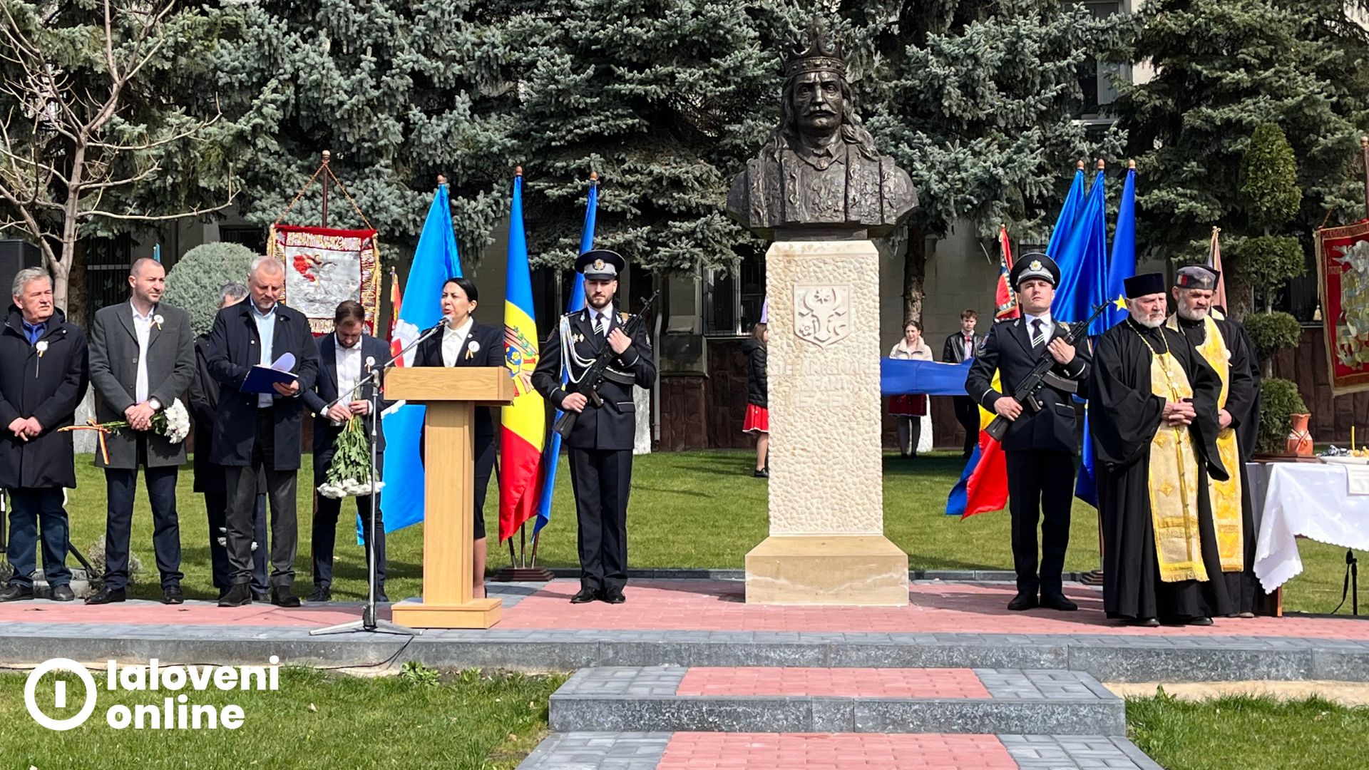 FOTO. 106 ani de la Unirea Basarabiei cu România și inaugurarea bustului lui Ștefan cel Mare la Ialoveni 1 27 martie 2024 Ialoveni IaloveniOnline