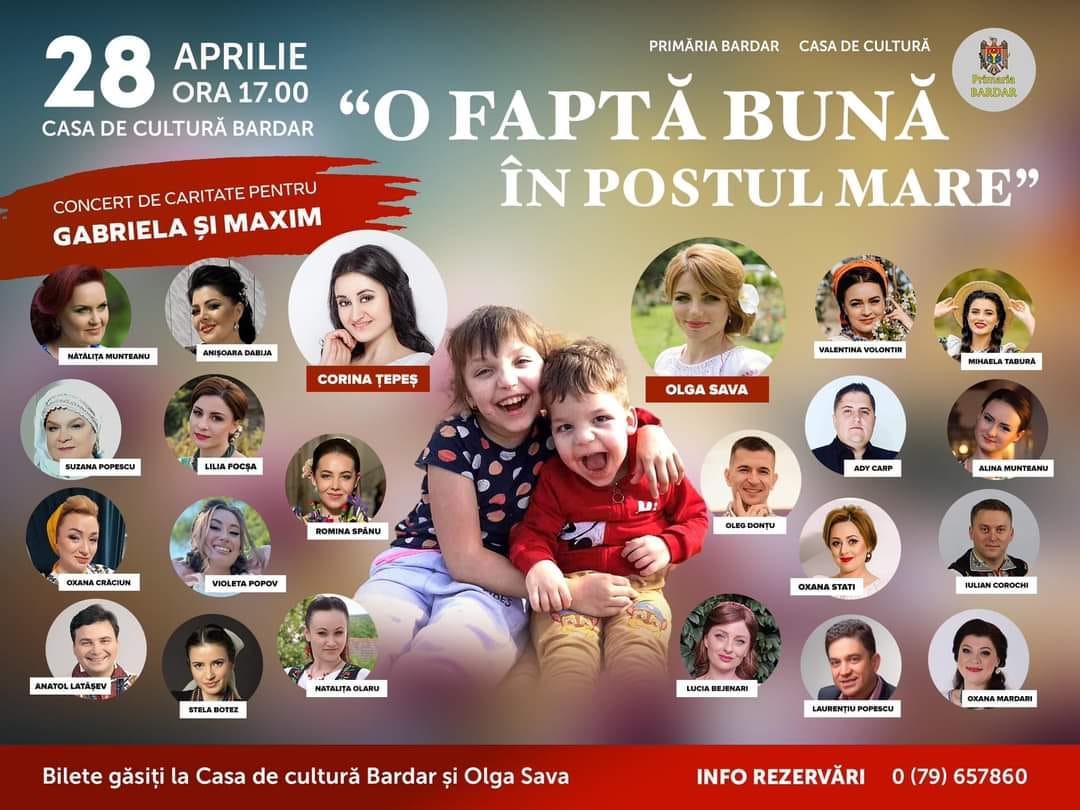 Evenimente caritabile pentru Gabriela și Maxim Sava: Concert la Bardar și maraton la Chișinău 1 437357681 742538624728981 5201299954202101420 n