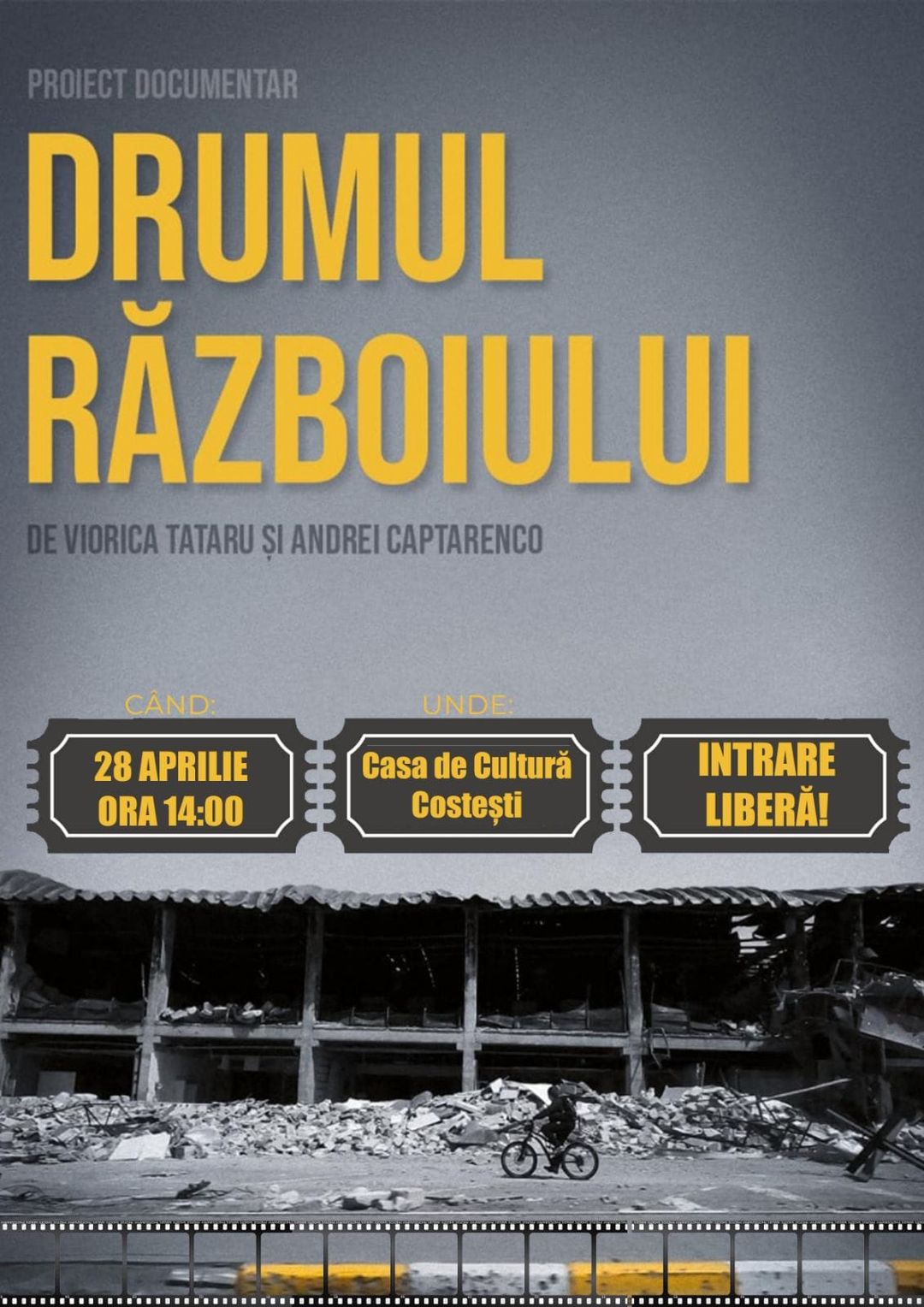 Documentarul „Drumul Războiului” va fi proiectat gratuit la Costești 1 439412267 755563833225890 1015418735089927934 n