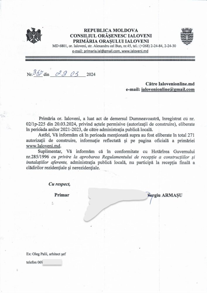 Construcțiile în orașul Ialoveni au sfidat pandemia și războiul 2 autorizatii constructii primaria ialoveni 2024
