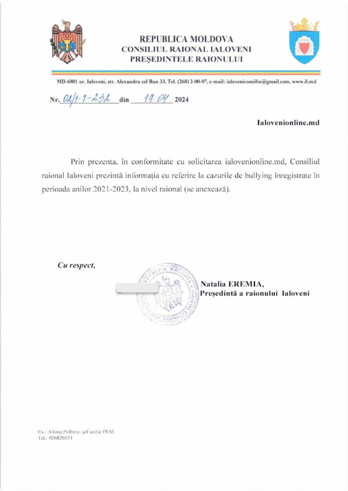 Bullying în școli: o realitate tot mai îngrijorătoare între adolescenți 2 bullying ialoveni 2024 1