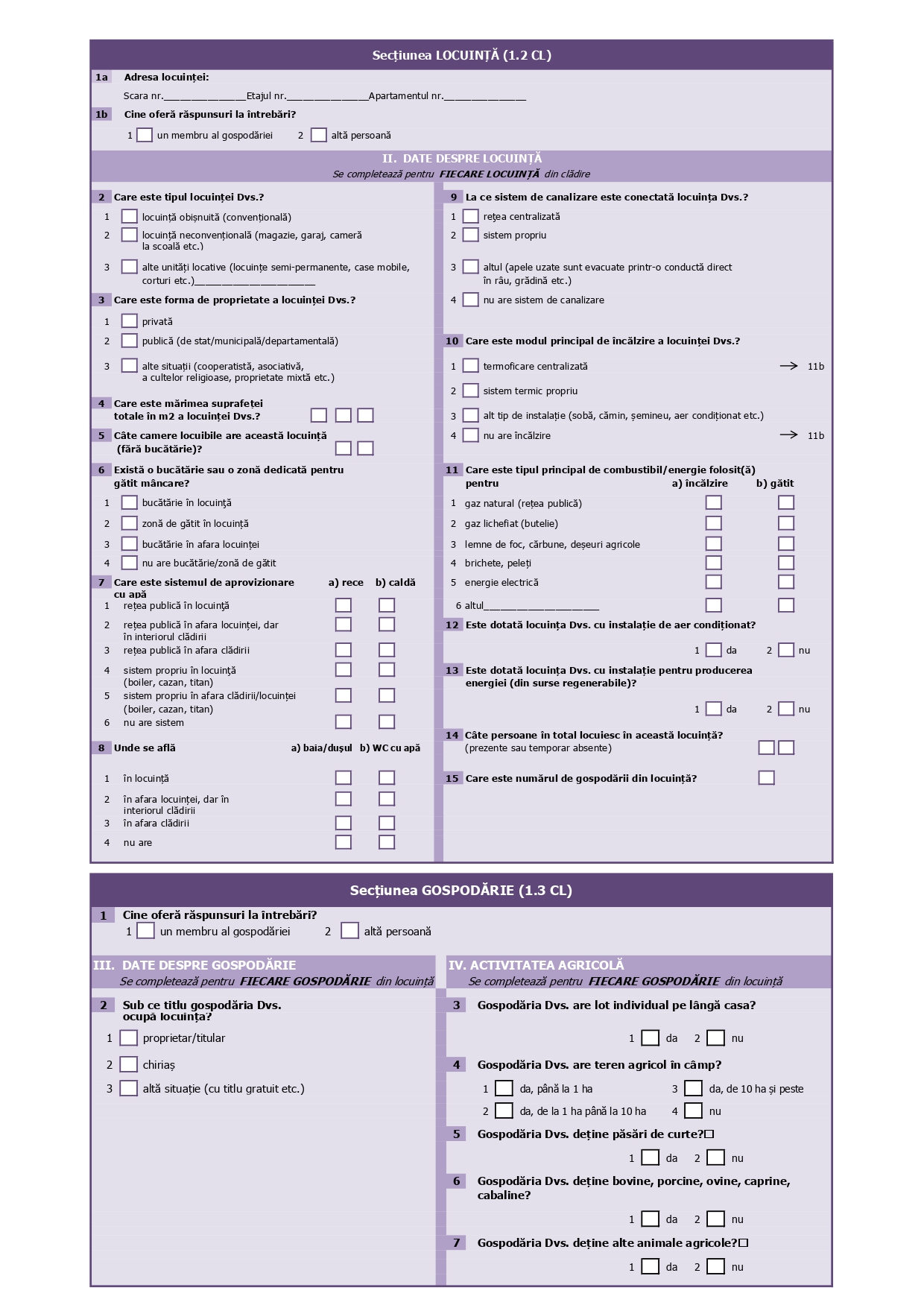 chestionar recenzarea locuintei 2