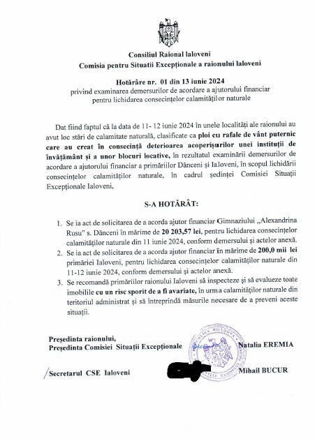 CSE Ialoveni a decis să aloce bani pentru înlăturarea pagubelor în urma ploilor 2 w23