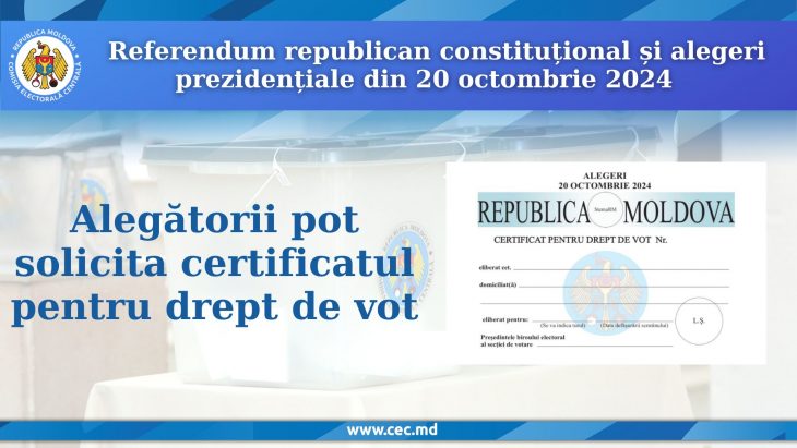 CEC oferă alegătorilor certificate de vot pentru scrutinul din 20 octombrie 1 461564926 7779245208842917 7372094674415163504 n 730x411 1