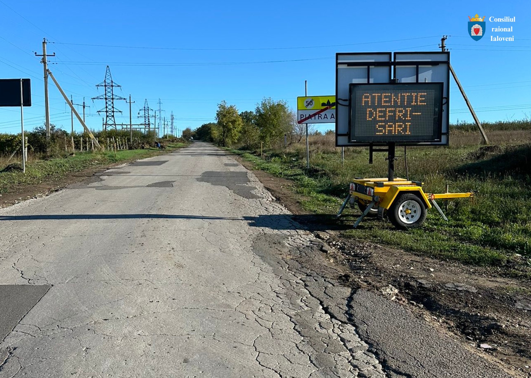 Atenție, șoferi! Drumul L-469 Piatra Albă – Str. Valeriu Cupcea – Chișinău Codru, închis temporar 1 Sursă foto: Consiliul raional Ialoveni