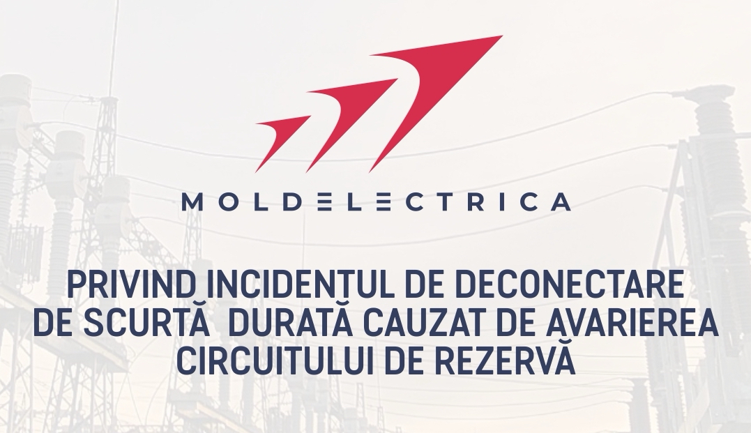 De ce s-a întrerupt curentul în Ialoveni: un incendiu a avariat circuitul de rezervă 1 curent moldelectrica