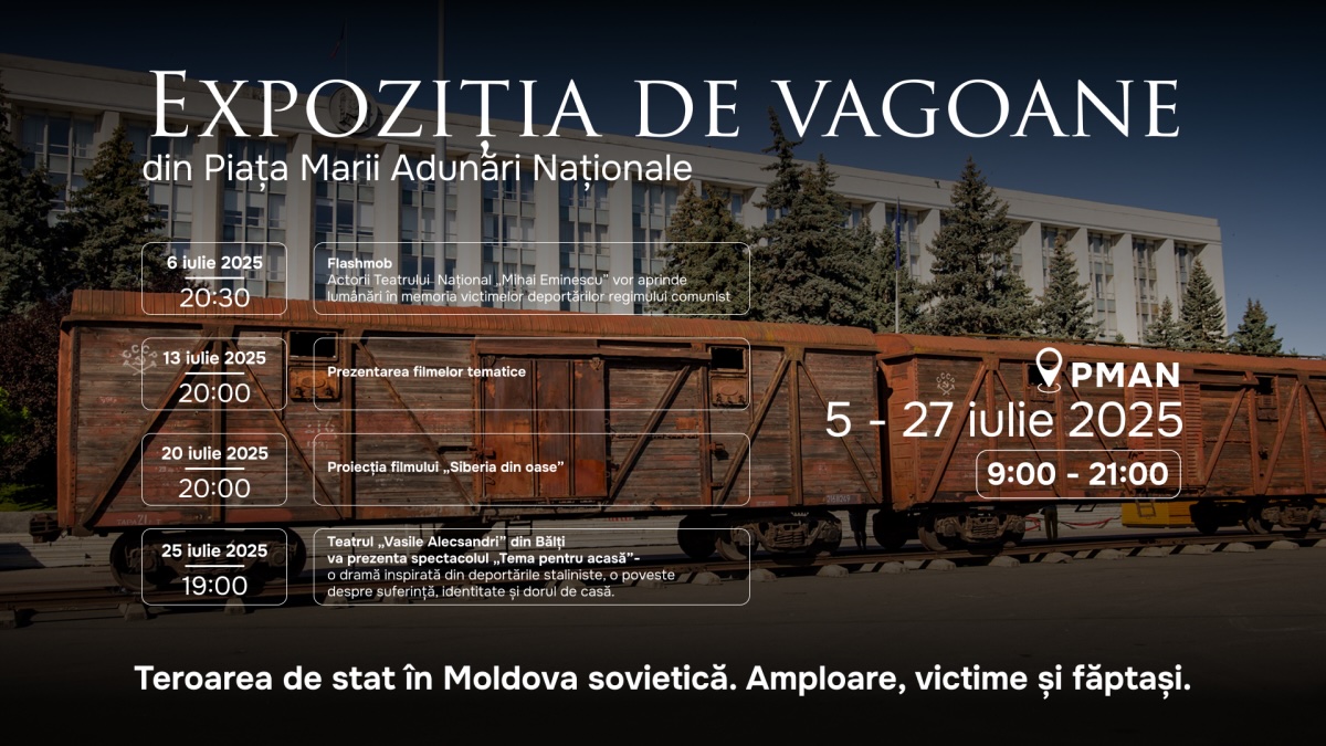 Expoziția vagoanelor „Teroarea de stat în Moldova sovietică” revine la Chișinău: programul complet al comemorării victimelor deportărilor 1 expozitie vagoane 2