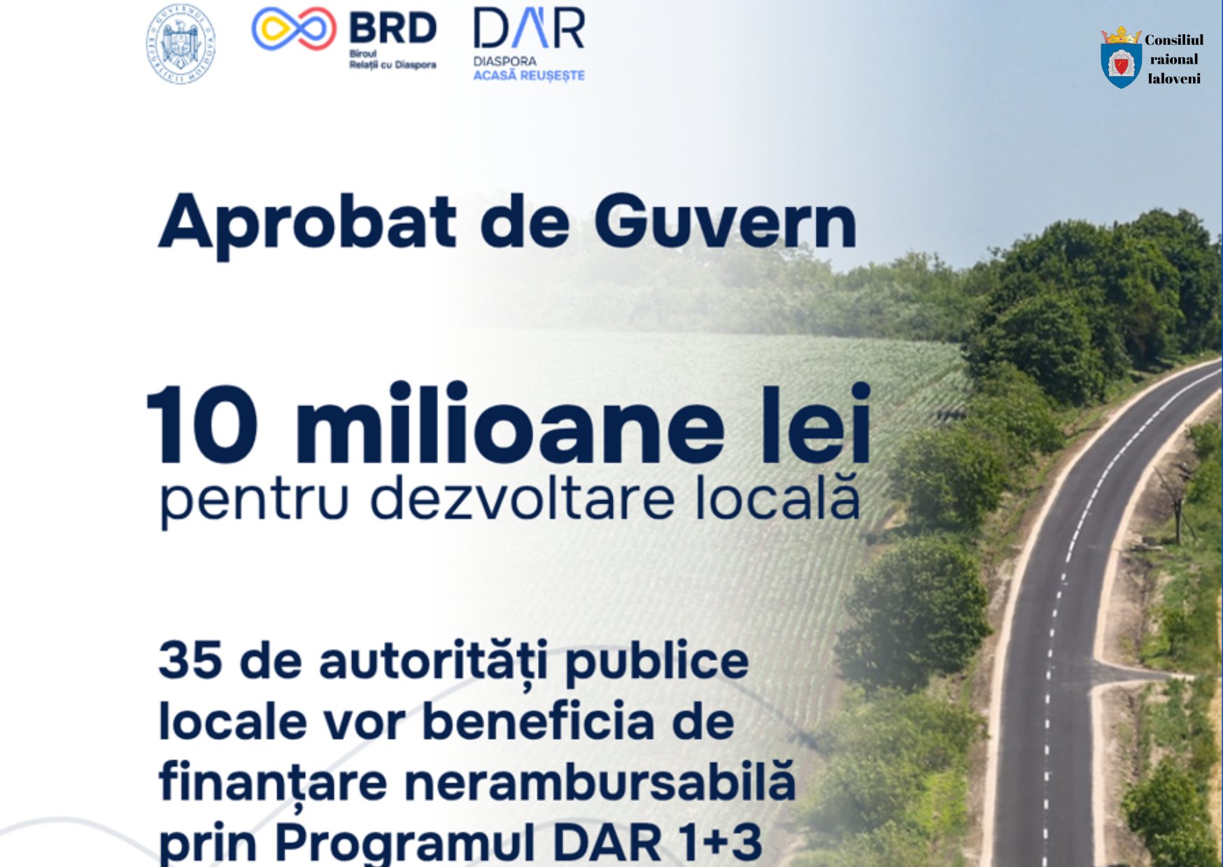 Cinci localități din raionul Ialoveni, vor primi finanțare în cadrul Programului „Diaspora Acasă Reușește DAR 1+3” 1 ialoveni dar 13