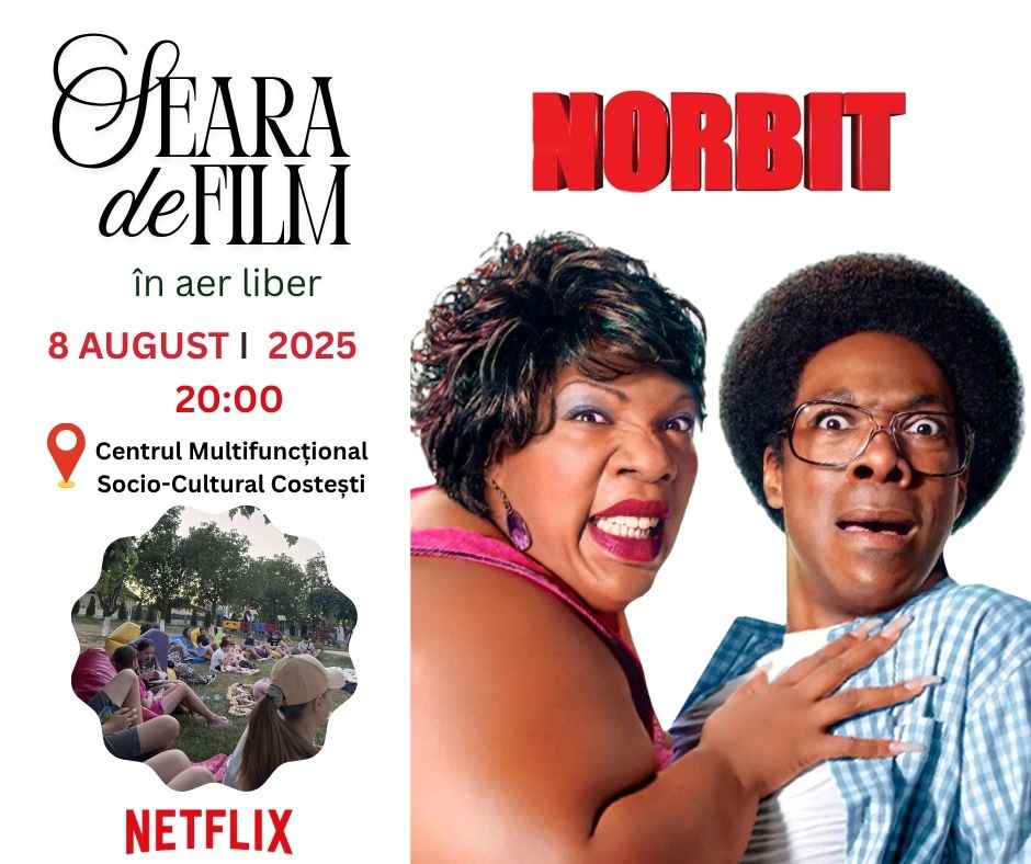 Comedie în aer liber la Costești: proiecția filmului Norbit pe 8 august 1 527126525 1062562485859355 4583609562434925269 n