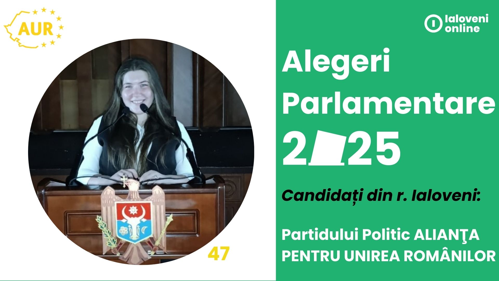 Alegeri parlamentare 2025// O studentă din Puhoi pe lista AUR Moldova 1 aur ialoveni alegeri 2025
