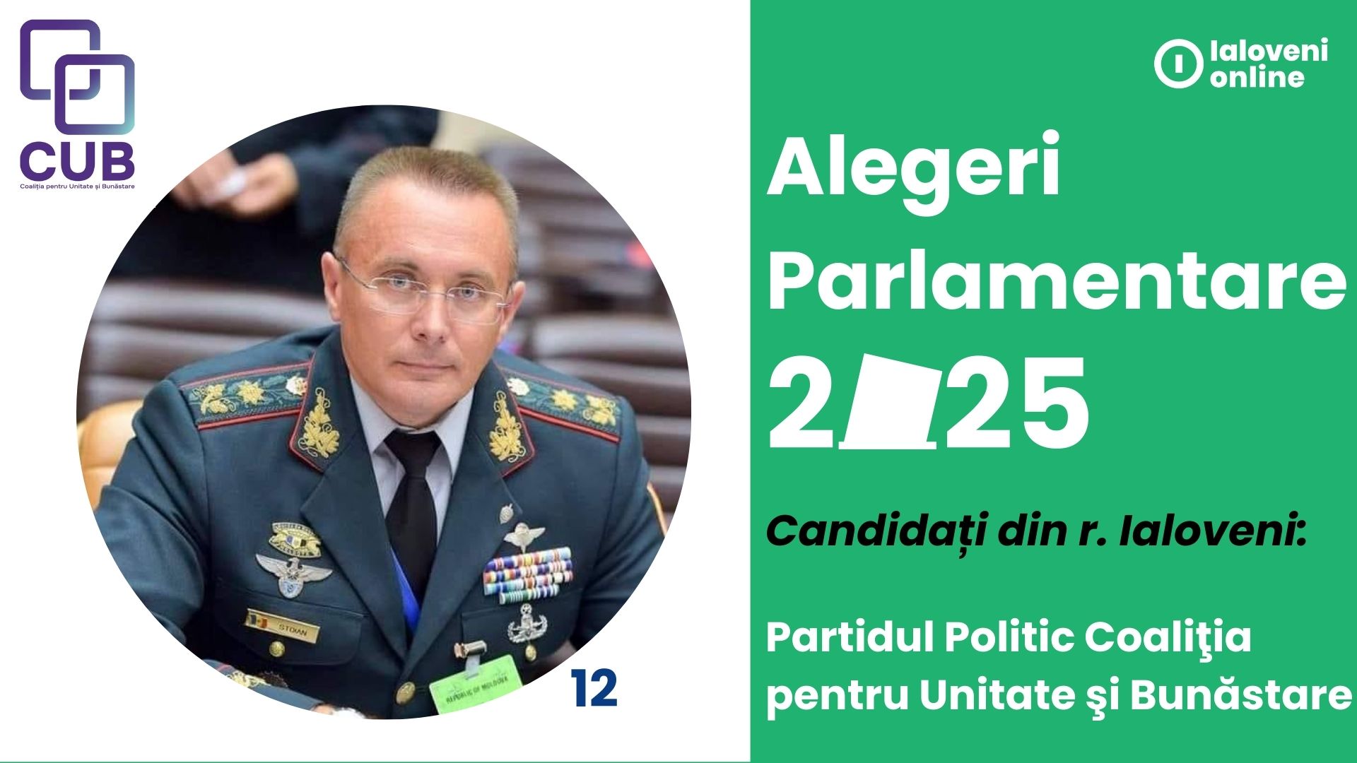Alegeri parlamentare 2025// Partidul CUB are pe listă un candidat din orașul Ialoveni 1 cub candidati ialoveni alegeri 2025