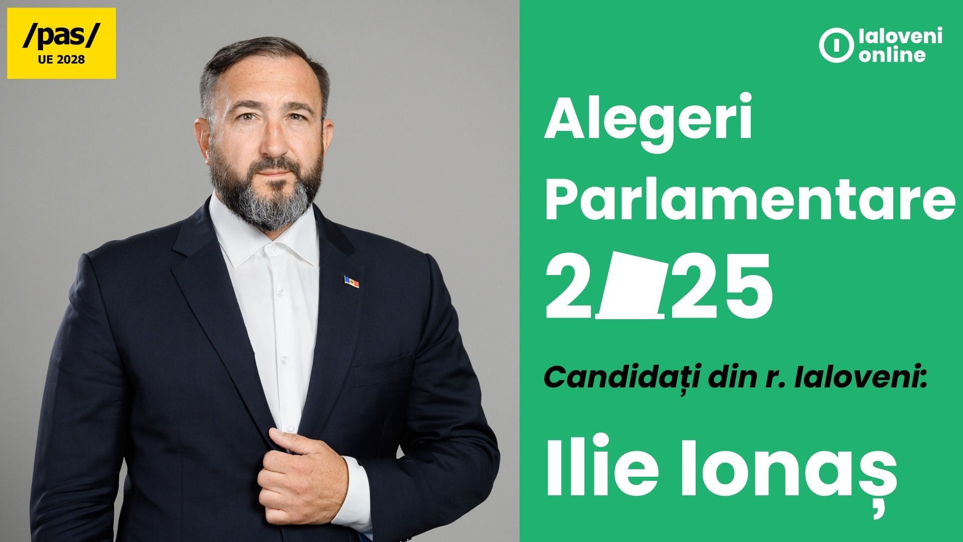 Alegeri parlamentare 2025// Ilie Ionaș, primarul de Costești și om de afaceri revenit din diaspora, candidat PAS la parlamentare 1 ilie ionas alegeri candidat 2025