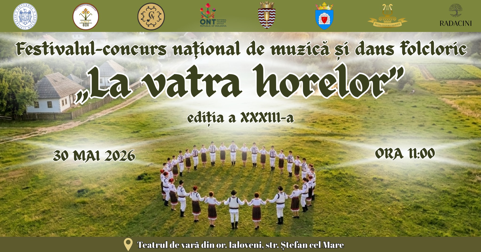 Festivalul „La vatra horelor” aduce folclorul și dansul popular la Teatrul de vară din Ialoveni 1 la vatra horelor 2026