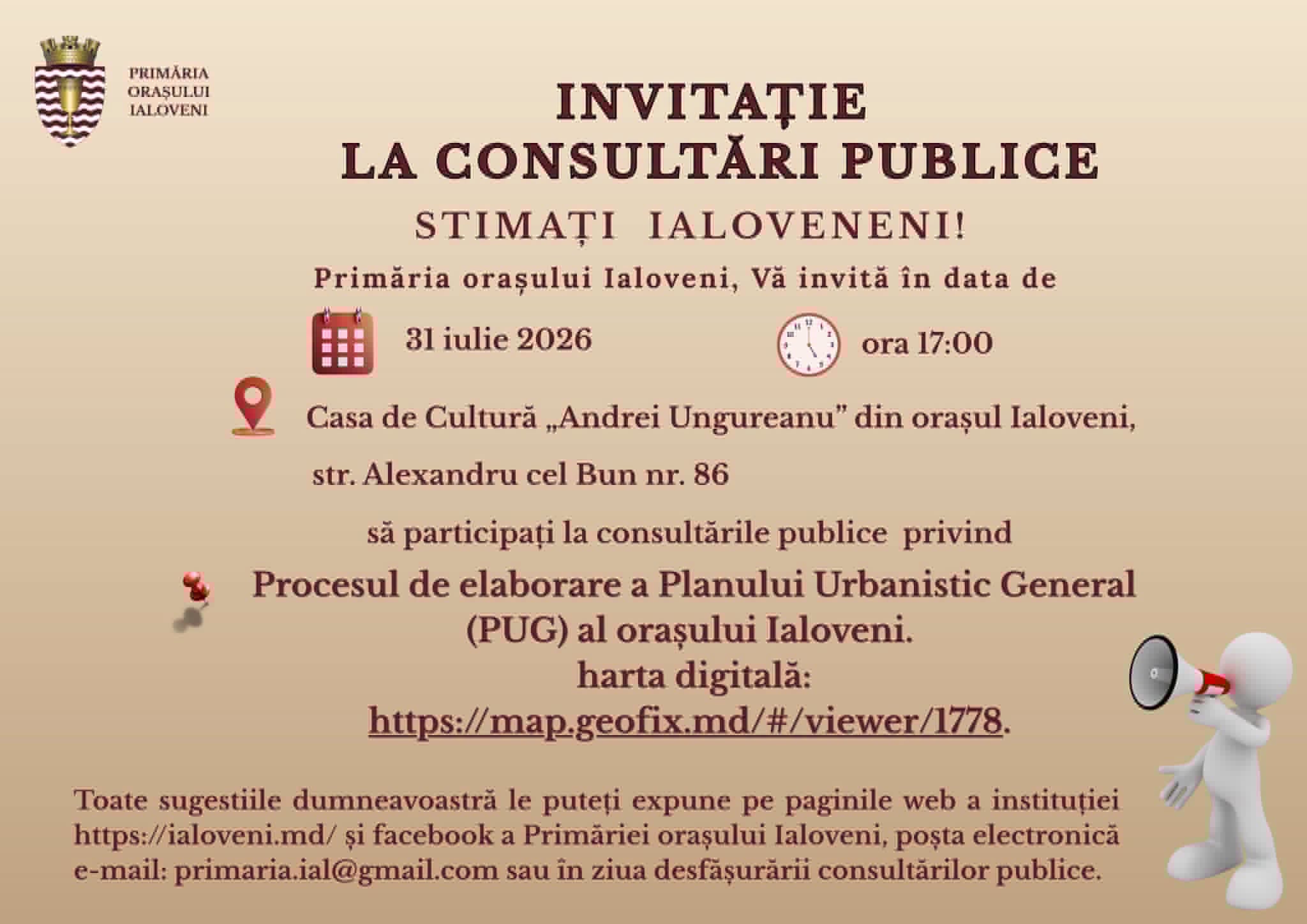 Consultări publice pentru Planul Urbanistic General al orașului Ialoveni 1 consultari pug ialoveni