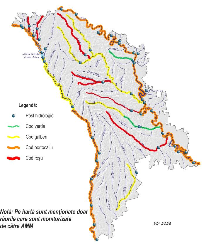 Cod Roșu pe Botna: scurgerea râului a scăzut la doar 10% din normă 2 situatia hidrologica 2026