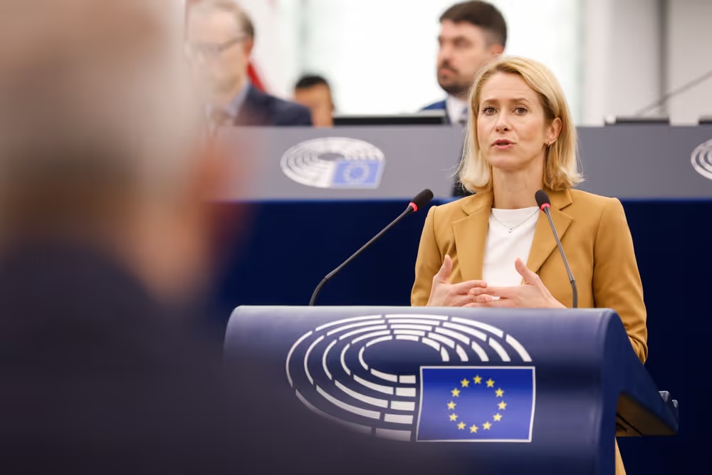 Șefa diplomației UE acuză SUA că încearcă să constrângă Ucraina să capituleze în fața Rusiei 1 kaja kallas in parlamentul european