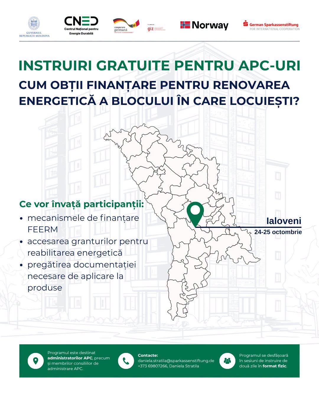 Instruiri gratuite la Ialoveni pentru asociațiile de proprietari. Cum pot obține finanțare pentru renovarea energetică a blocurilor locative 1 renovarea energetica a blocului